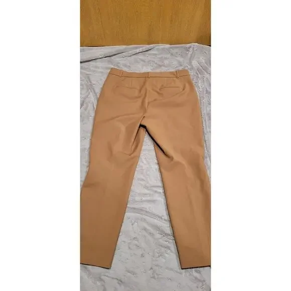 White House Black Market Pants Women's 14 Tan Camel Elle Slim Ankle Career Work - Picture 6 of 6